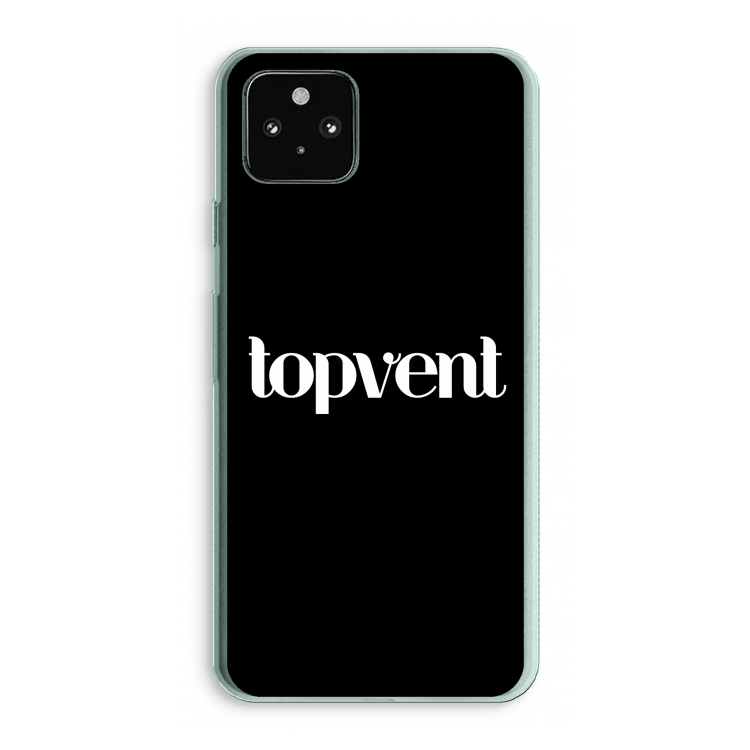 Topvent Zwart: Google Pixel 5a 5G Transparant Hoesje