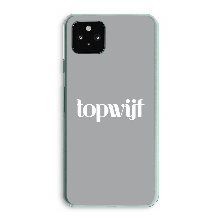 Topwijf Grijs Wit: Google Pixel 5a 5G Transparant Hoesje