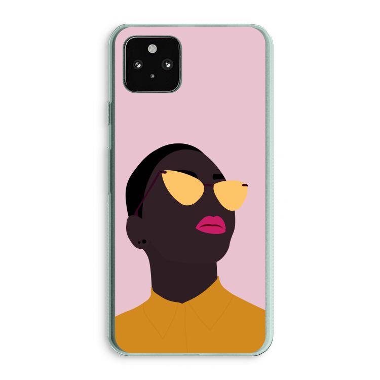 Yellow glasses: Google Pixel 5a 5G Transparant Hoesje