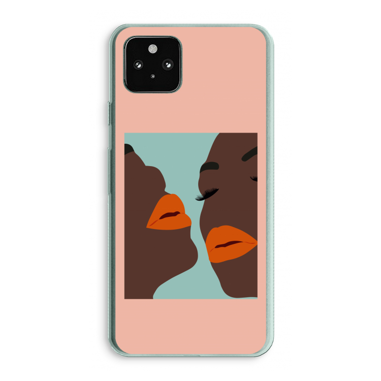 Orange lips: Google Pixel 5a 5G Transparant Hoesje