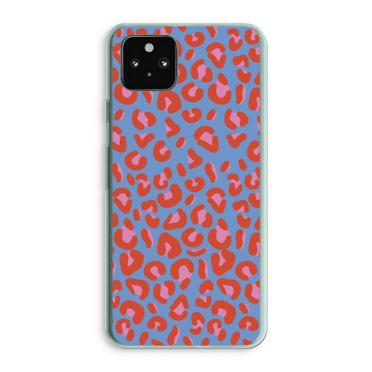 Leopard blue: Google Pixel 5a 5G Transparant Hoesje