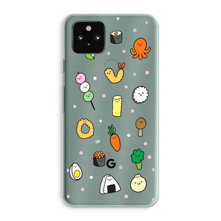 Happy bento friends: Google Pixel 5a 5G Transparant Hoesje