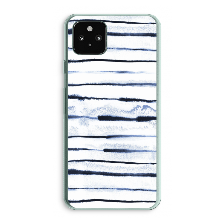 Ink Stripes: Google Pixel 5a 5G Transparant Hoesje