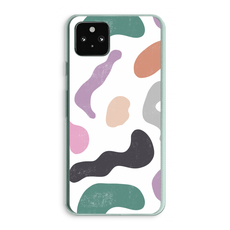 Memphis Shapes: Google Pixel 5a 5G Transparant Hoesje