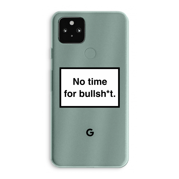 No time: Google Pixel 5a 5G Transparant Hoesje