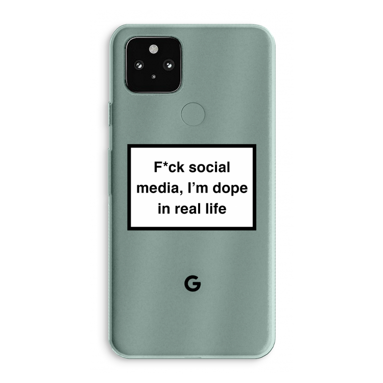 I'm dope: Google Pixel 5a 5G Transparant Hoesje