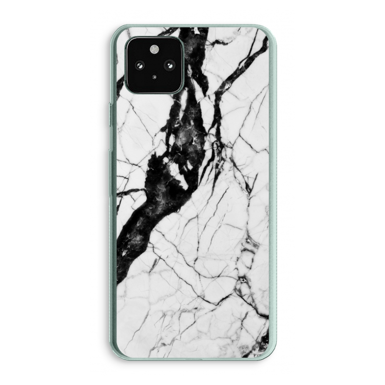 Witte marmer 2: Google Pixel 5a 5G Transparant Hoesje
