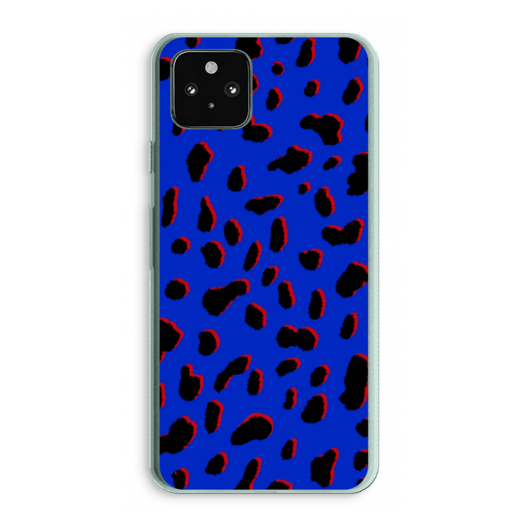 Blue Leopard: Google Pixel 5a 5G Transparant Hoesje