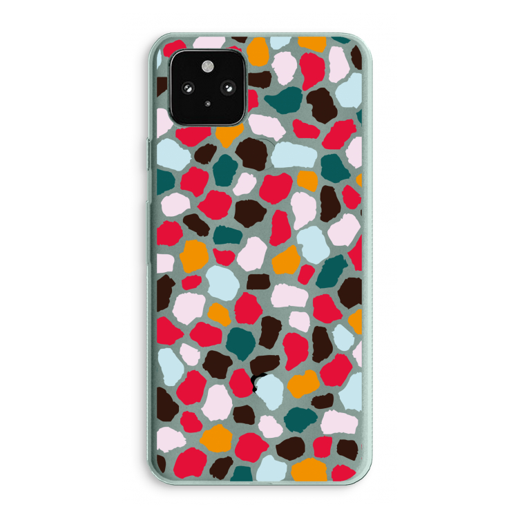 Colored Giraffe: Google Pixel 5a 5G Transparant Hoesje