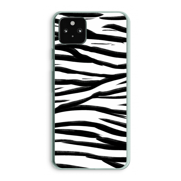 Zebra pattern: Google Pixel 5a 5G Transparant Hoesje