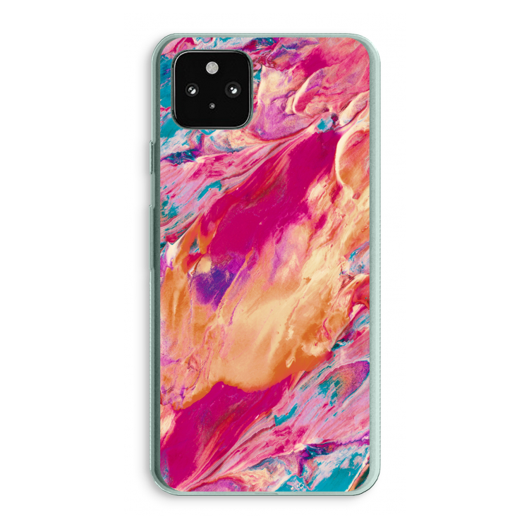 Pastel Echoes: Google Pixel 5a 5G Transparant Hoesje