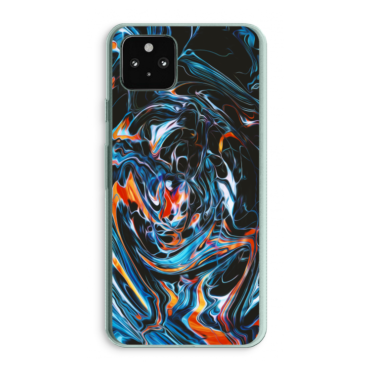Black Unicorn: Google Pixel 5a 5G Transparant Hoesje