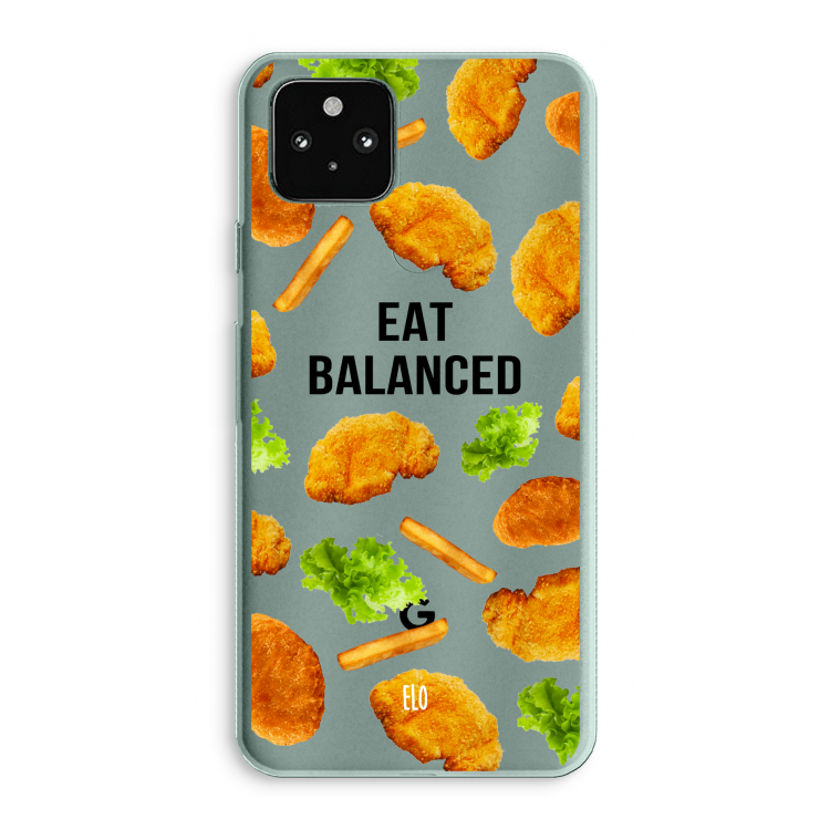 Eat Balanced: Google Pixel 5a 5G Transparant Hoesje