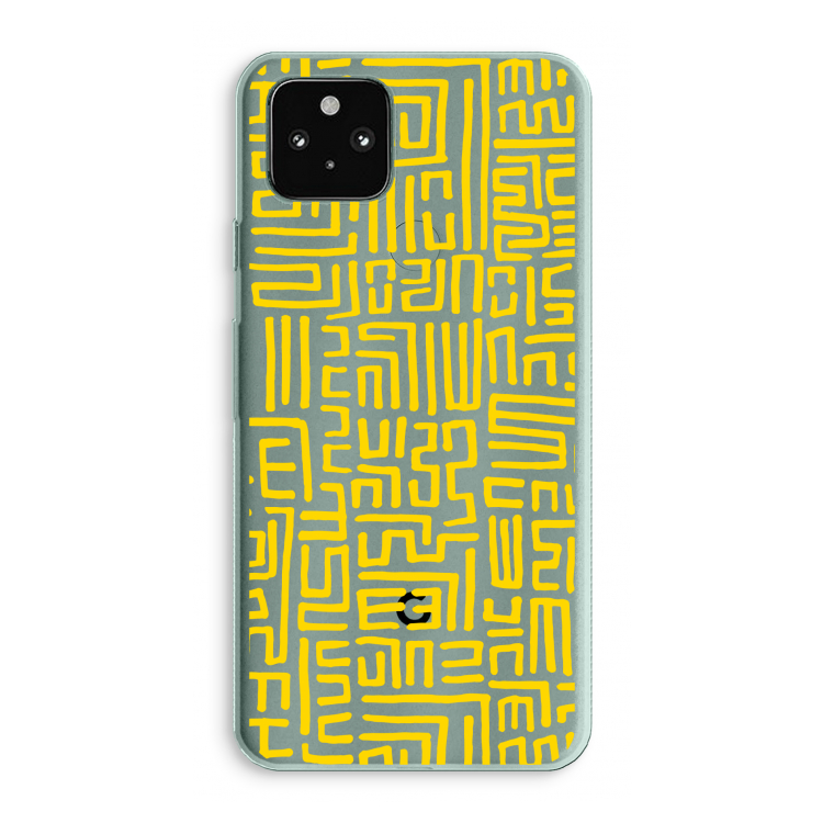 Majorelle Blue Print: Google Pixel 5a 5G Transparant Hoesje