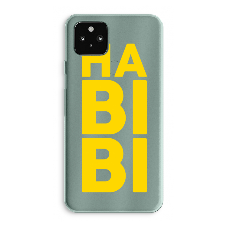 Habibi Blue: Google Pixel 5a 5G Transparant Hoesje