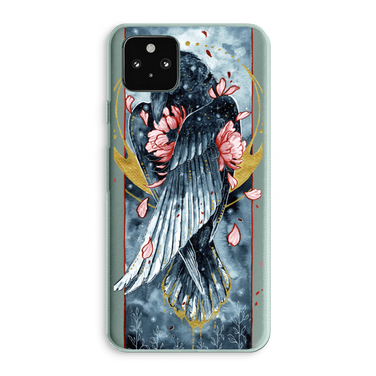 Golden Raven: Google Pixel 5a 5G Transparant Hoesje