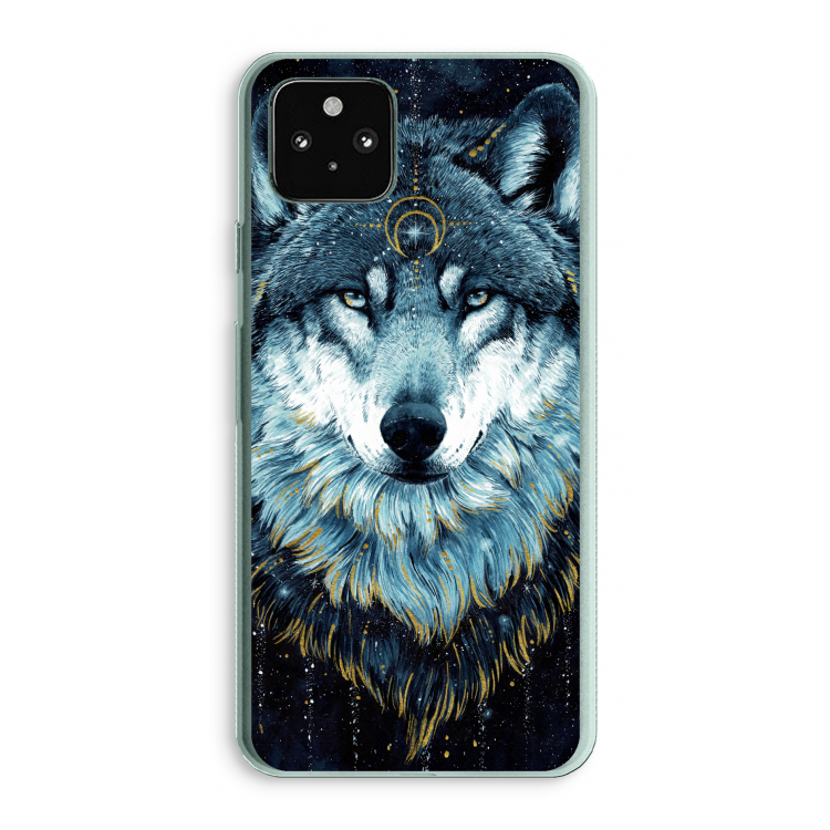 Darkness Wolf: Google Pixel 5a 5G Transparant Hoesje