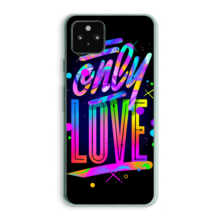 Only Love: Google Pixel 5a 5G Transparant Hoesje