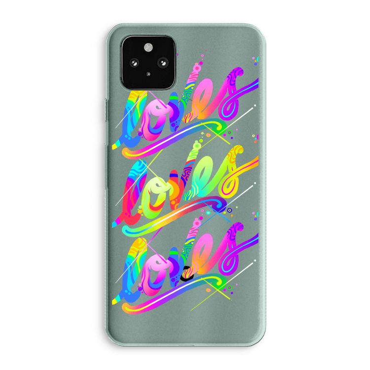 Loves: Google Pixel 5a 5G Transparant Hoesje