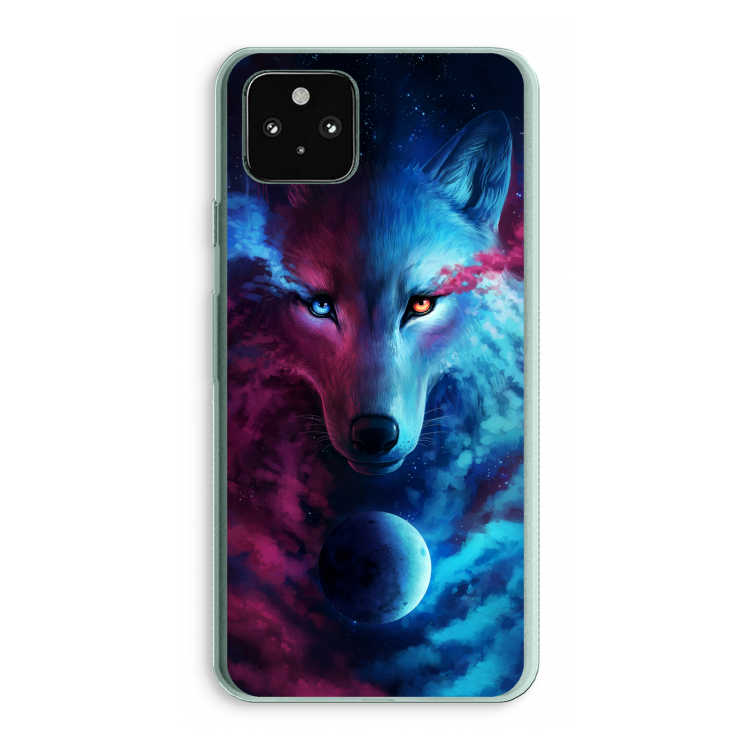 Where Light And Dark Meet: Google Pixel 5a 5G Transparant Hoesje