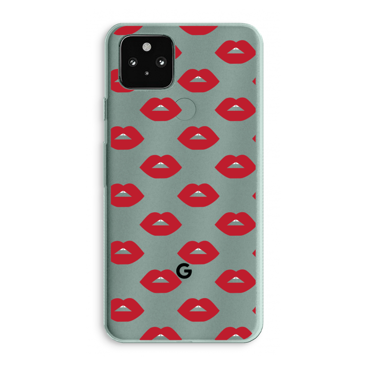 Lips: Google Pixel 5a 5G Transparant Hoesje