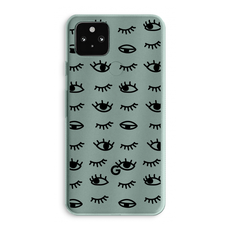 Eye pattern #2: Google Pixel 5a 5G Transparant Hoesje