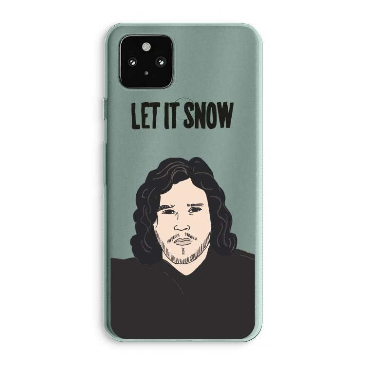 Let It Snow: Google Pixel 5a 5G Transparant Hoesje