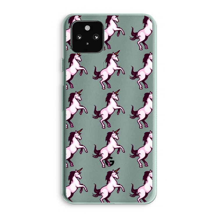 Musketon Unicorn: Google Pixel 5a 5G Transparant Hoesje
