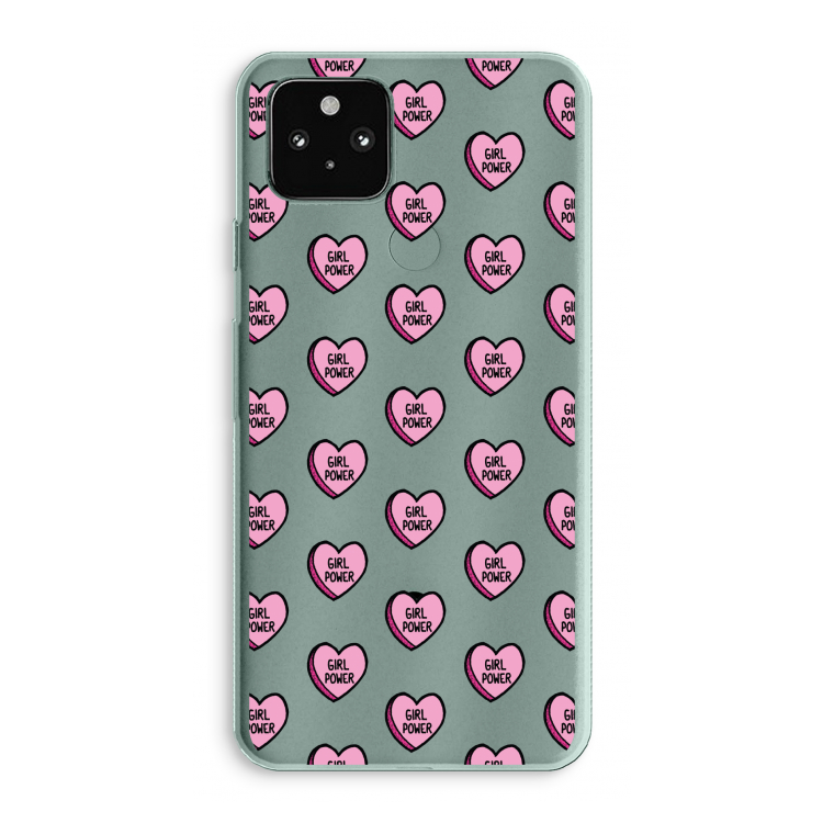 GIRL POWER: Google Pixel 5a 5G Transparant Hoesje