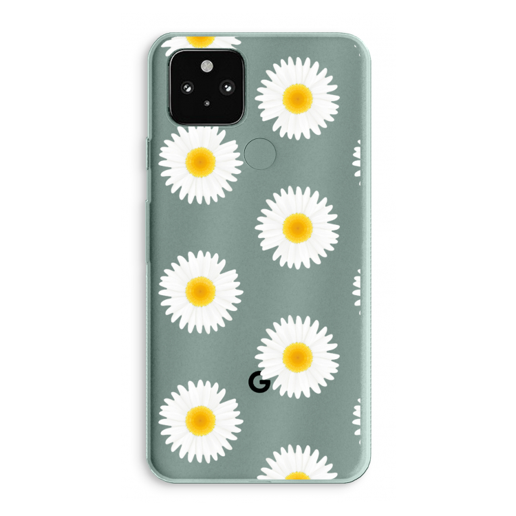 Margrietjes: Google Pixel 5a 5G Transparant Hoesje