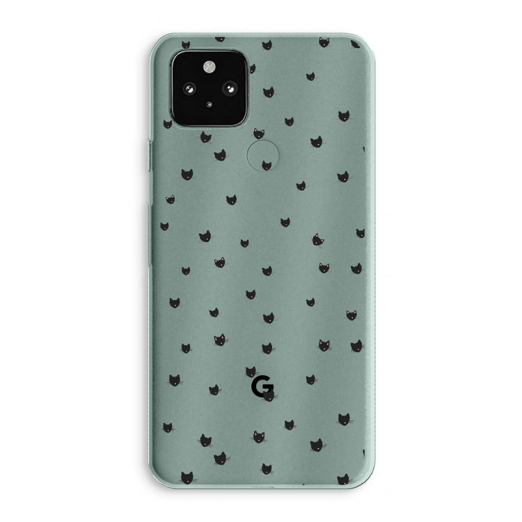 Kleine kattenkopjes: Google Pixel 5a 5G Transparant Hoesje