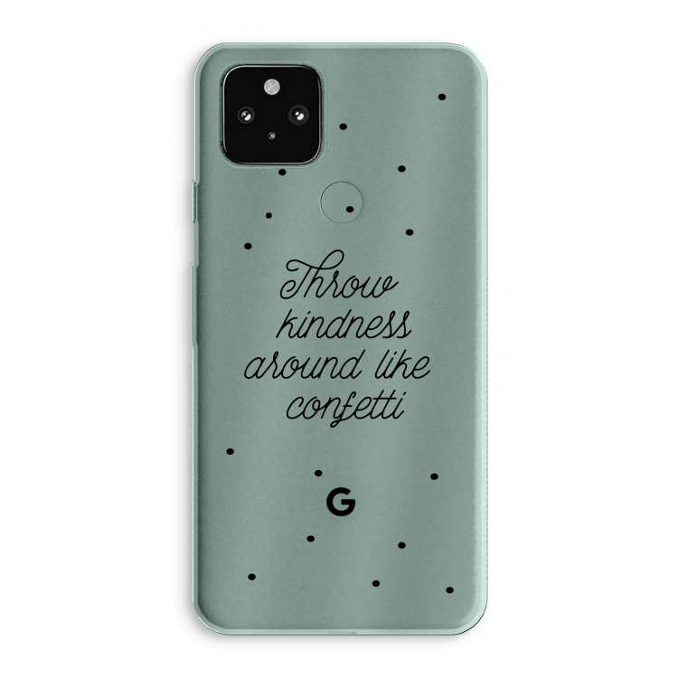Confetti: Google Pixel 5a 5G Transparant Hoesje
