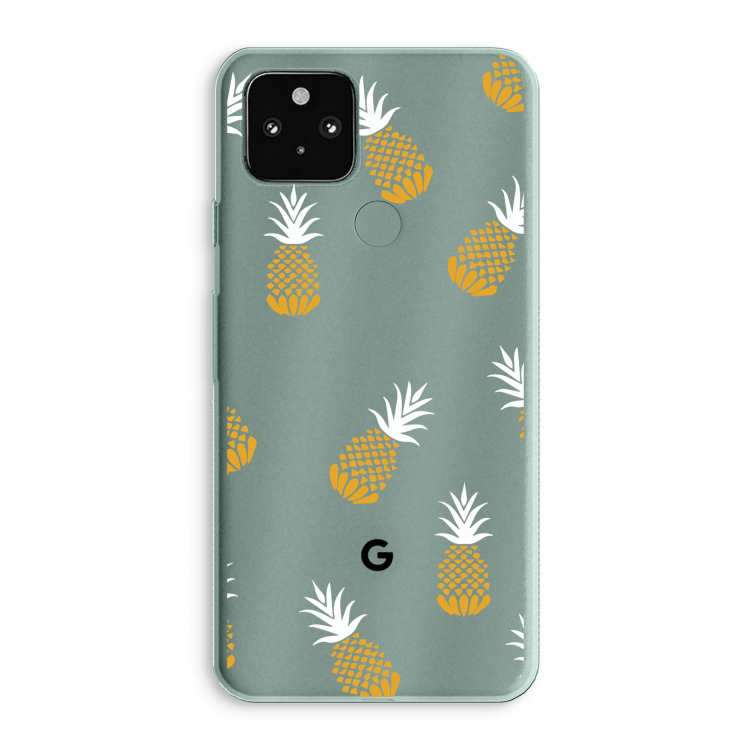 Ananasjes: Google Pixel 5a 5G Transparant Hoesje