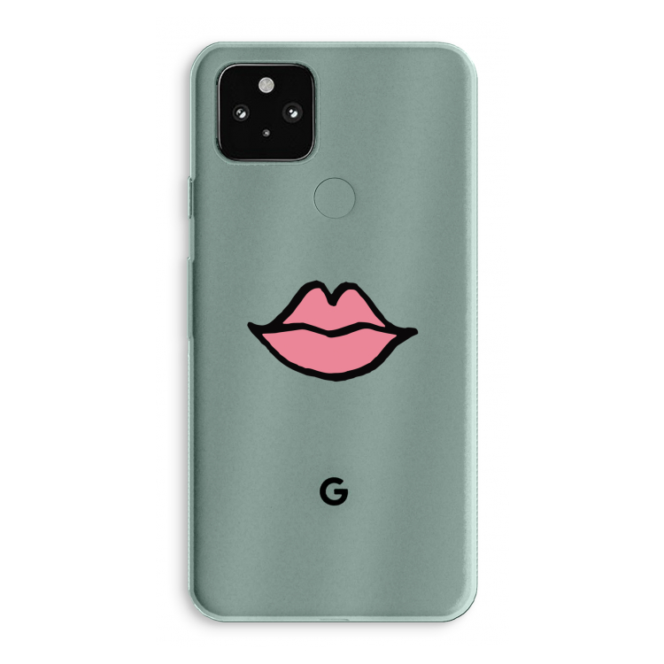 Kusje: Google Pixel 5a 5G Transparant Hoesje