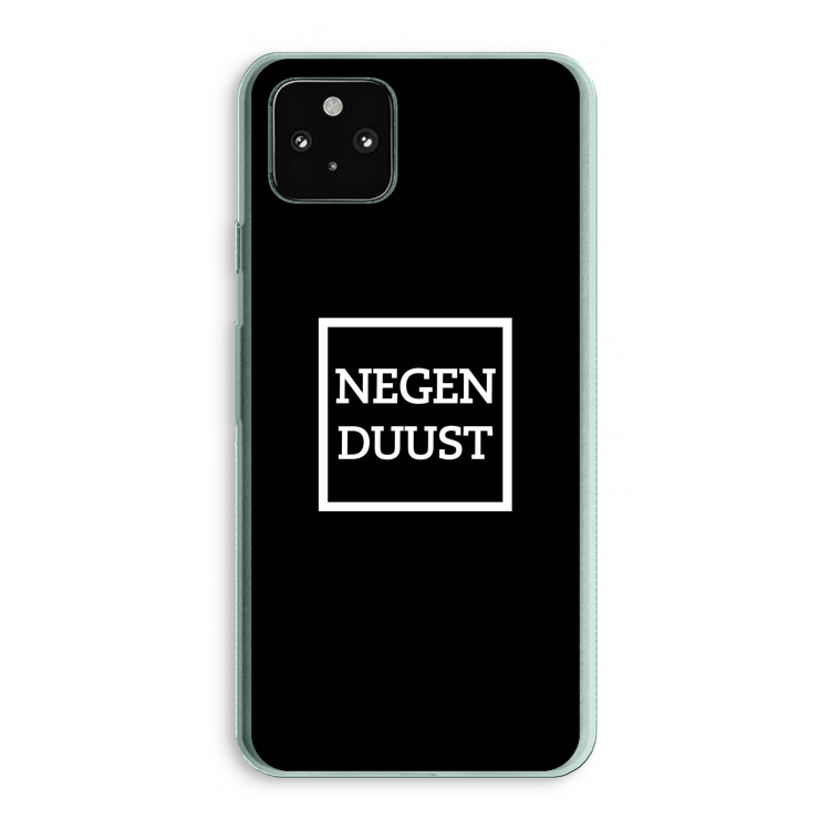 Negenduust black: Google Pixel 5a 5G Transparant Hoesje