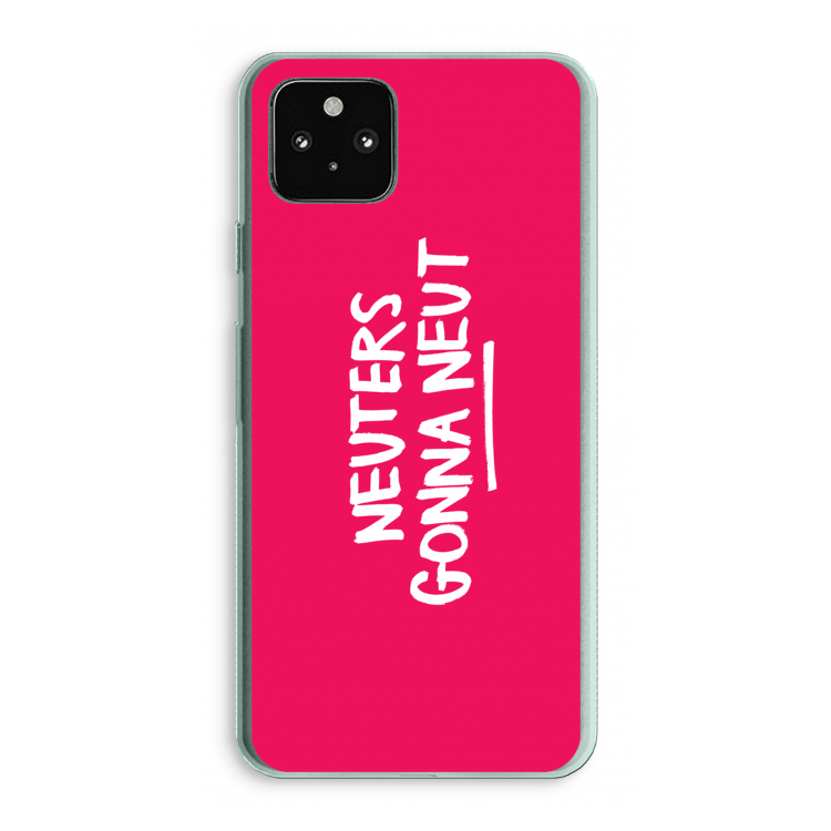 Neuters (roze): Google Pixel 5a 5G Transparant Hoesje