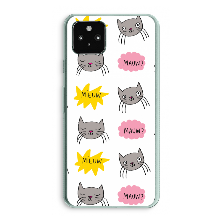 Meow: Google Pixel 5a 5G Transparant Hoesje