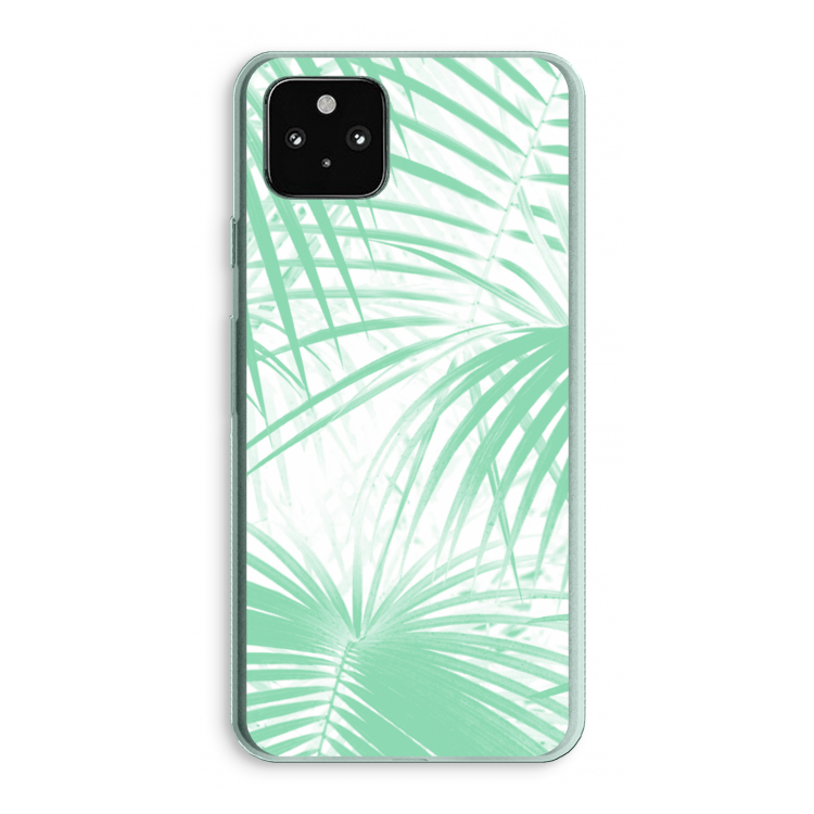 Palmbladeren: Google Pixel 5a 5G Transparant Hoesje