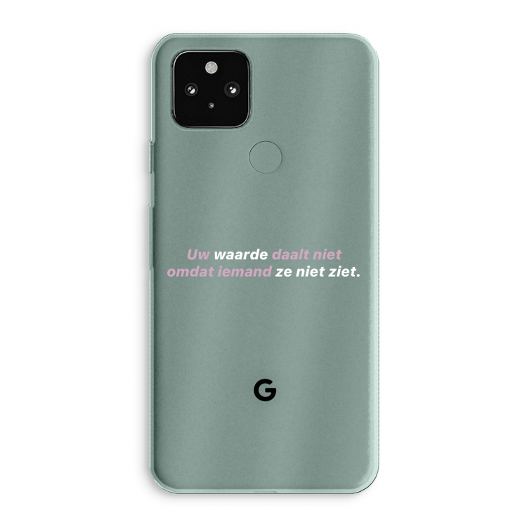 uw waarde daalt niet: Google Pixel 5a 5G Transparant Hoesje