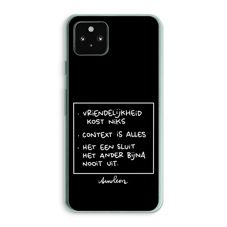 Mijn Motto's: Google Pixel 5a 5G Transparant Hoesje