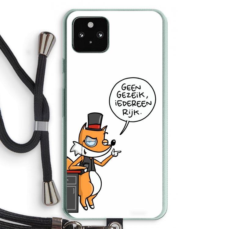 Geen Gezeik: Pixel 5a 5G Transparant Hoesje met koord