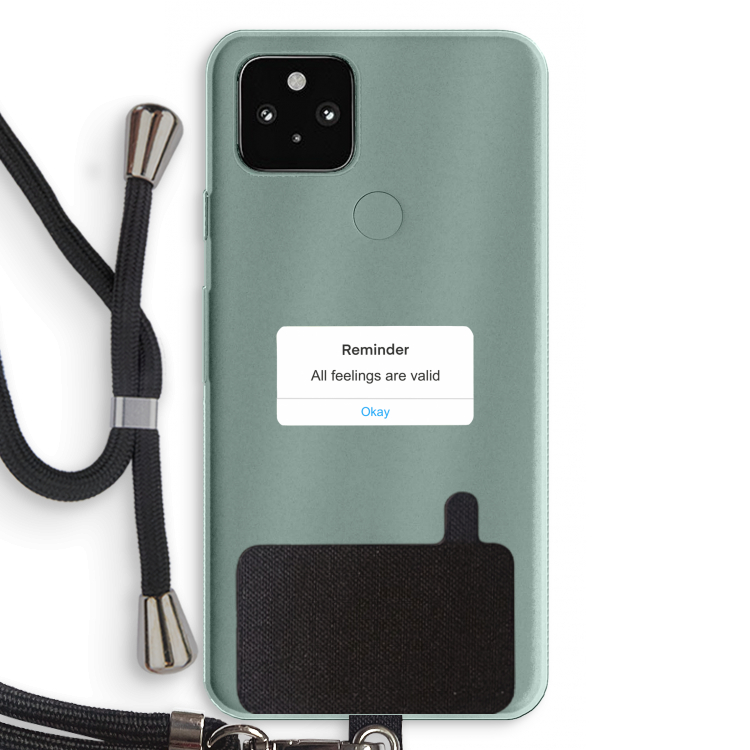 Reminder: Pixel 5a 5G Transparant Hoesje met koord