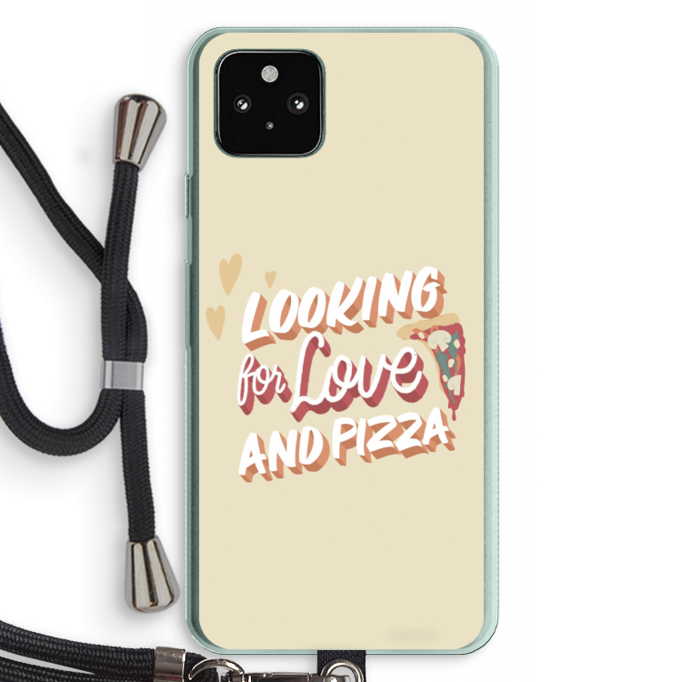 Pizza is the answer: Pixel 5a 5G Transparant Hoesje met koord