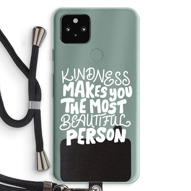 The prettiest: Pixel 5a 5G Transparant Hoesje met koord