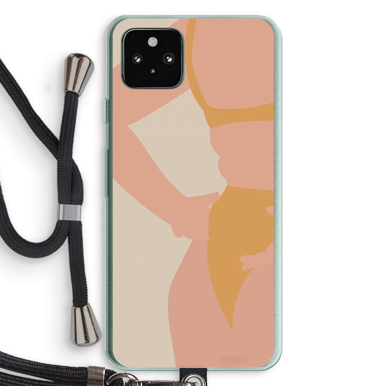 Bikini body: Pixel 5a 5G Transparant Hoesje met koord