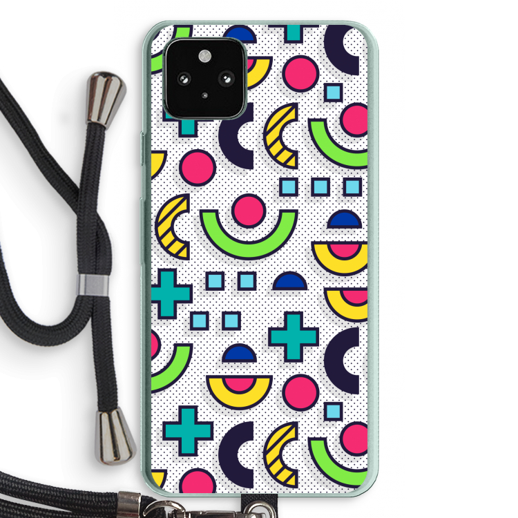8-bit N°6: Pixel 5a 5G Transparant Hoesje met koord