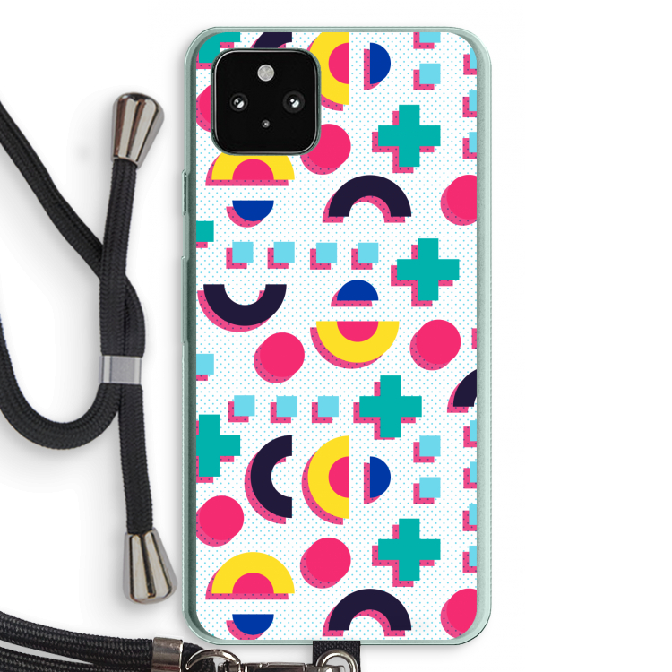 8-bit N°2: Pixel 5a 5G Transparant Hoesje met koord