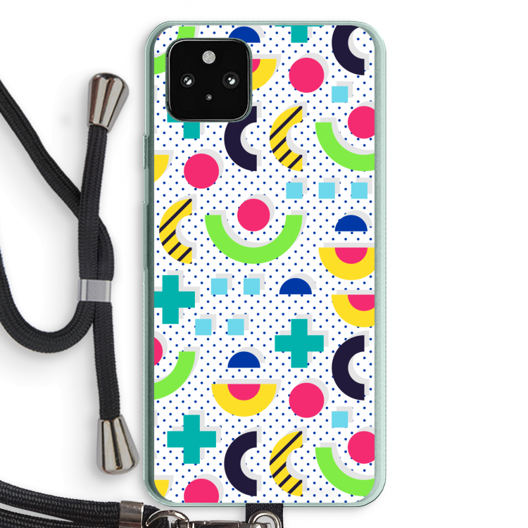 8-bit N°1: Pixel 5a 5G Transparant Hoesje met koord