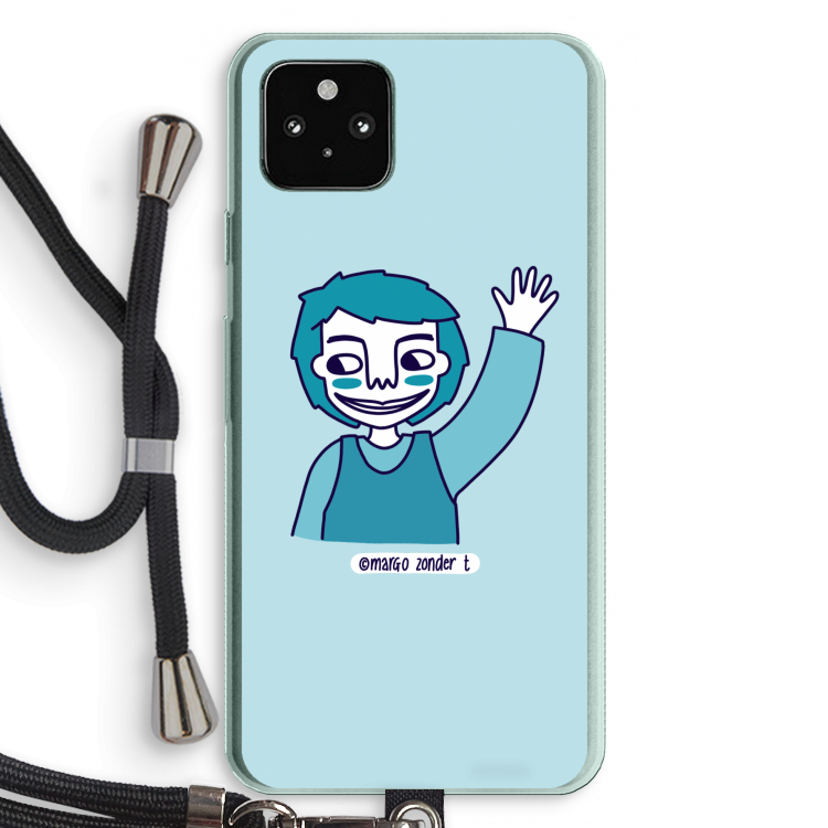 Zwaai: Pixel 5a 5G Transparant Hoesje met koord