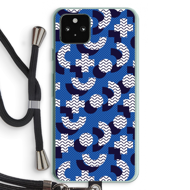 8-bit N°5: Pixel 5a 5G Transparant Hoesje met koord